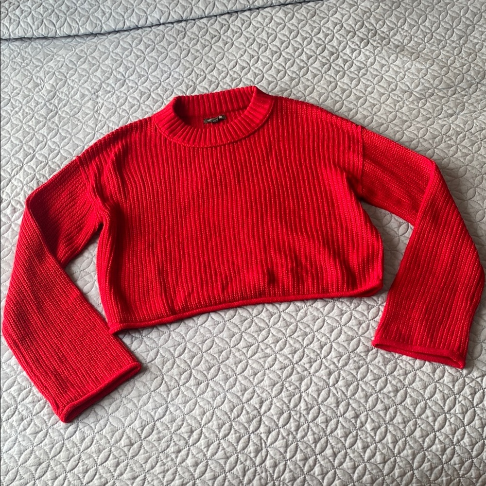 Wild Fable Vibrant Red Knit Top